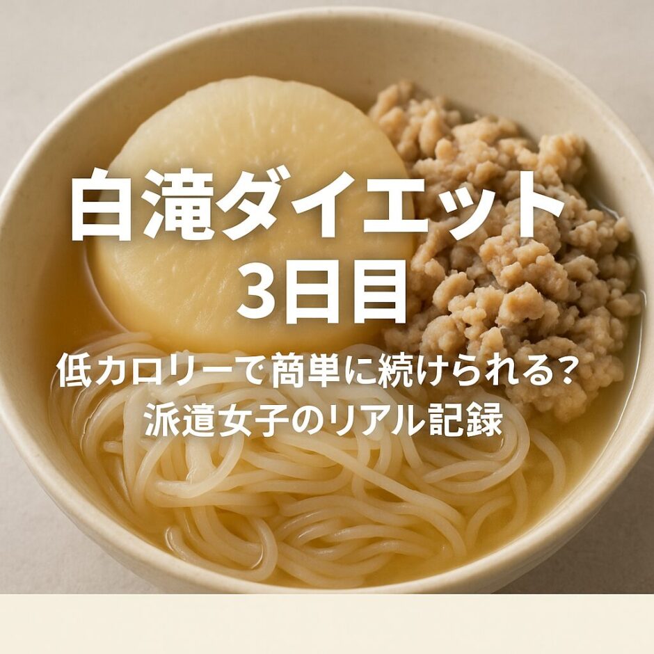 白滝ダイエット3日目｜低カロリーで簡単に続けられる？派遣女子のリアル記録